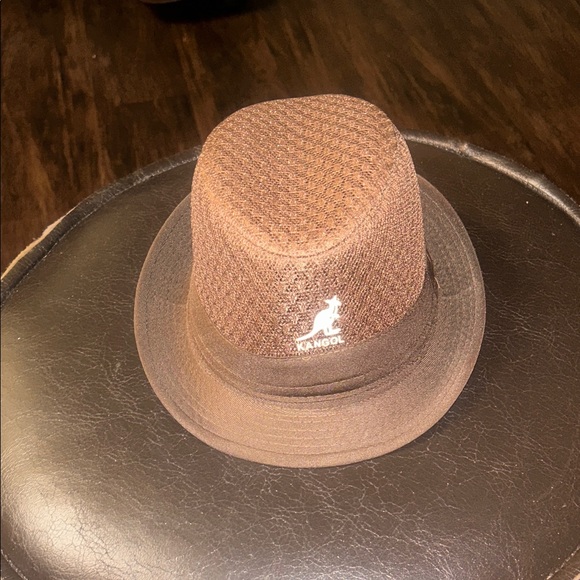 Kangol Other - Kangol Chocolate Brown fedora Textured Hat